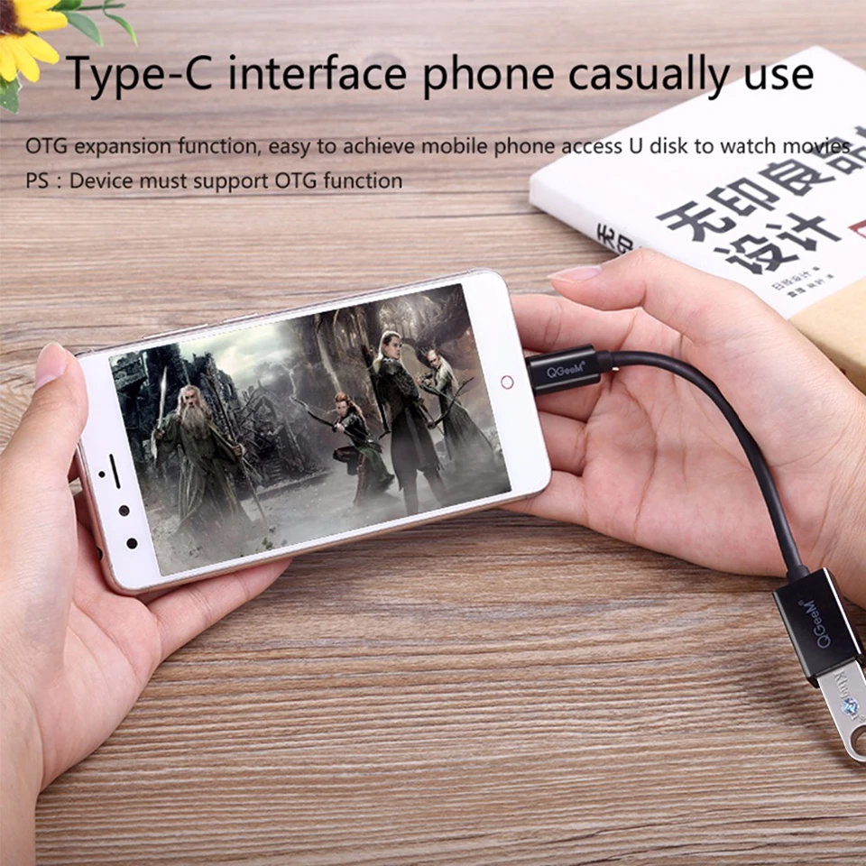 QGeeM USB C OTG Кабель адаптер 3 0 2 type c для samsung galaxy s8 s9 HUAWEI P10 P20 mate 20 pro Macbook OTG|Кабели