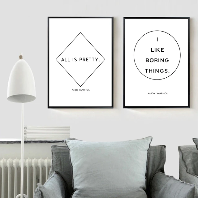 Andy Warhol Quote Canvas Painting Minimalist Poster Modern Wall Art Andy Warhol Quote Canvas Painting Minimalist Poster Modern Wall Art Decor Typography Print Home Scandinavian
