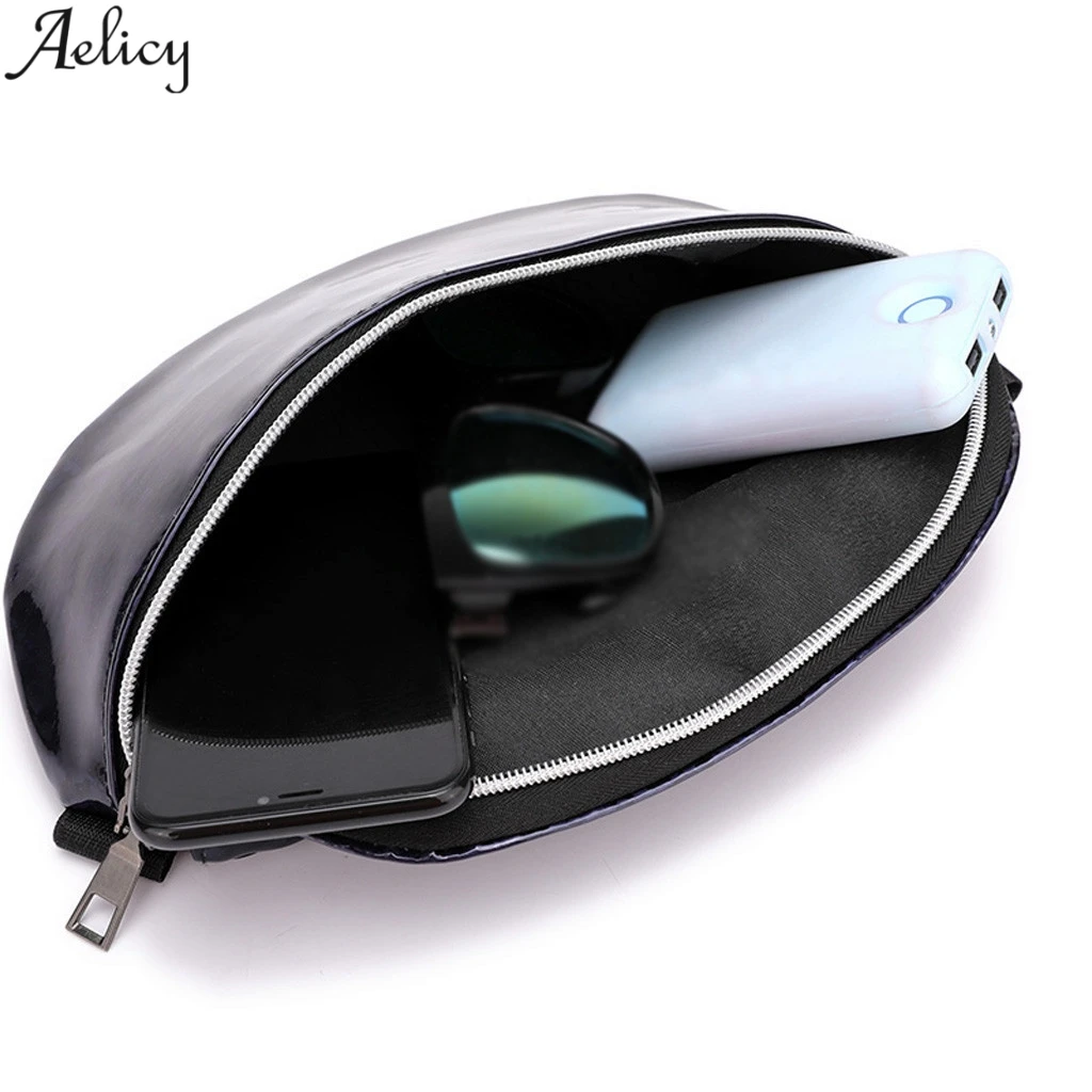 Aelicy Спортивная нагрудная сумка пояс для женщин чистый цвет из искусственной кожи