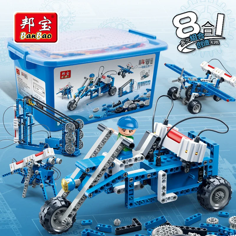 building block set compatible with lego Application of electric energy