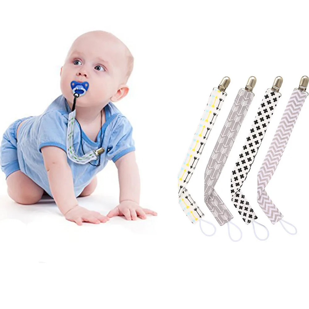 

4PC Set Baby Pacifier Chain Clip Holder Dummy Soother Nipple Leash Strap attache sucette pacifier clips