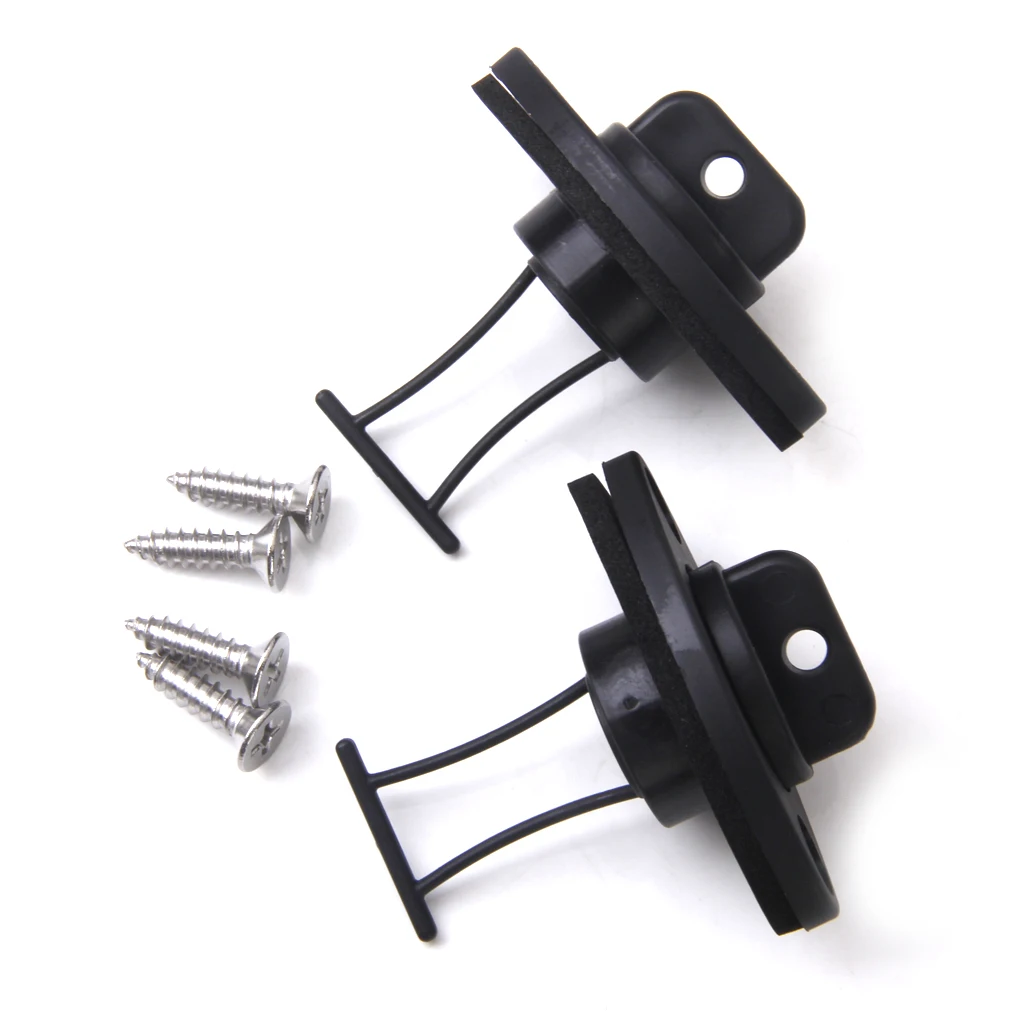 2 Pcs Universal O-ring Drain Plug With 4 Pcs Screws Rowing Boat Accessories Marine for Kayak Canoe Boat Black