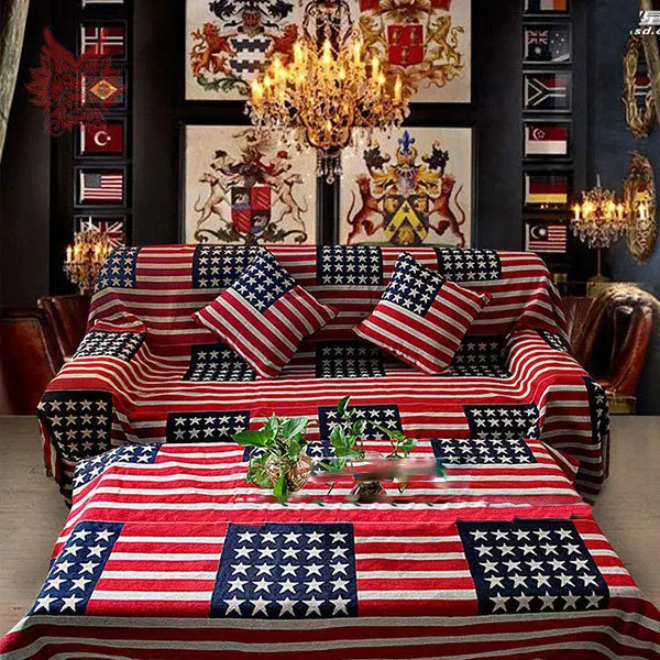 Free shipping Home textile American style national flag jacquard cotton