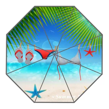 

New Arrive Custom Beach, starfish Umbrellas Creative Design High Quality Foldable Rain Umbrella