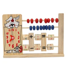 Деревянный 2-х Рядный Abacus Подсчет 8 Бусин В-ряд Математика Обучение Обучающие Детские Игрушки Забавный Интеллектуальной Детей Подарок