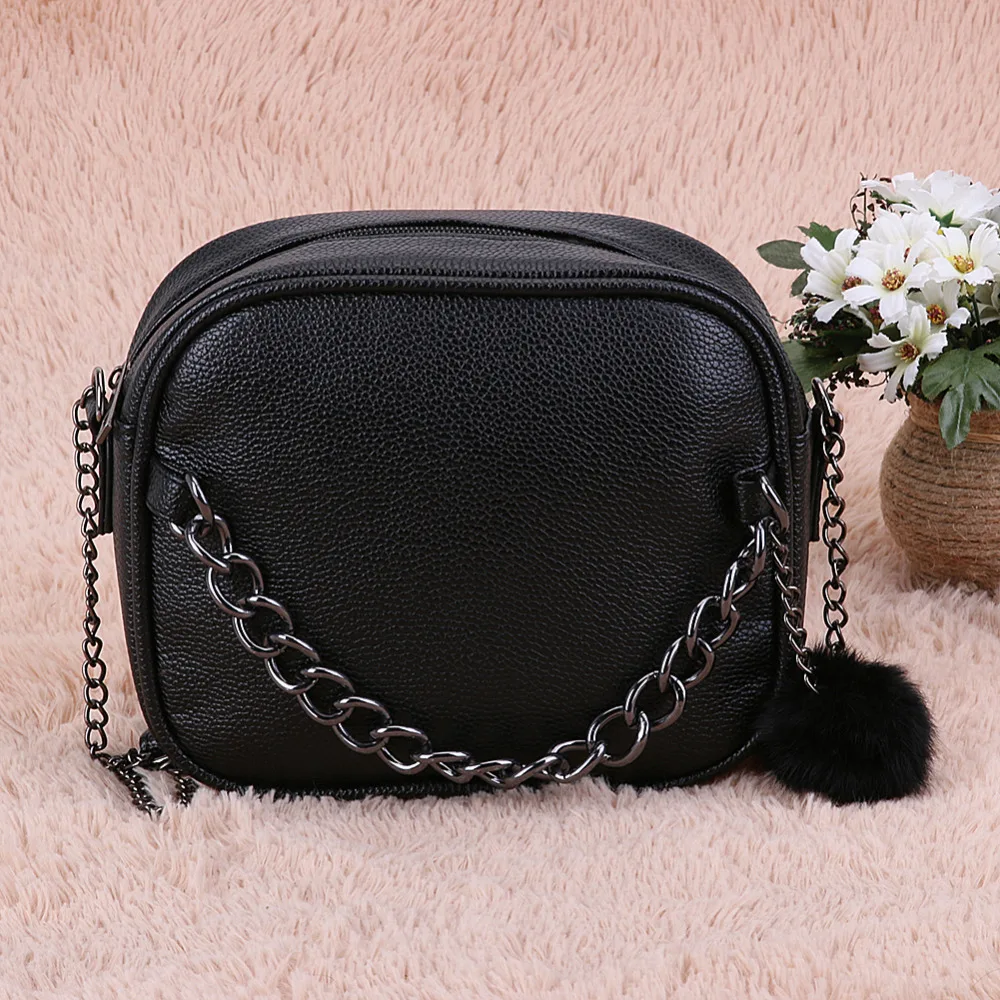 صغيرة مصمم سلسلة المرأة حقيبة جلدية حقيبة يد حقيبة ساعي بو الكتف Crossbody حقيبة مع أفخم الكرة لعبة بولسا torebki damskie
