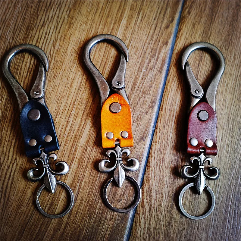 K-4, винтажное кожаное кольцо для ключей, кошельки, умный держатель для ключей, коллектор, ключница, органайзер для ключей