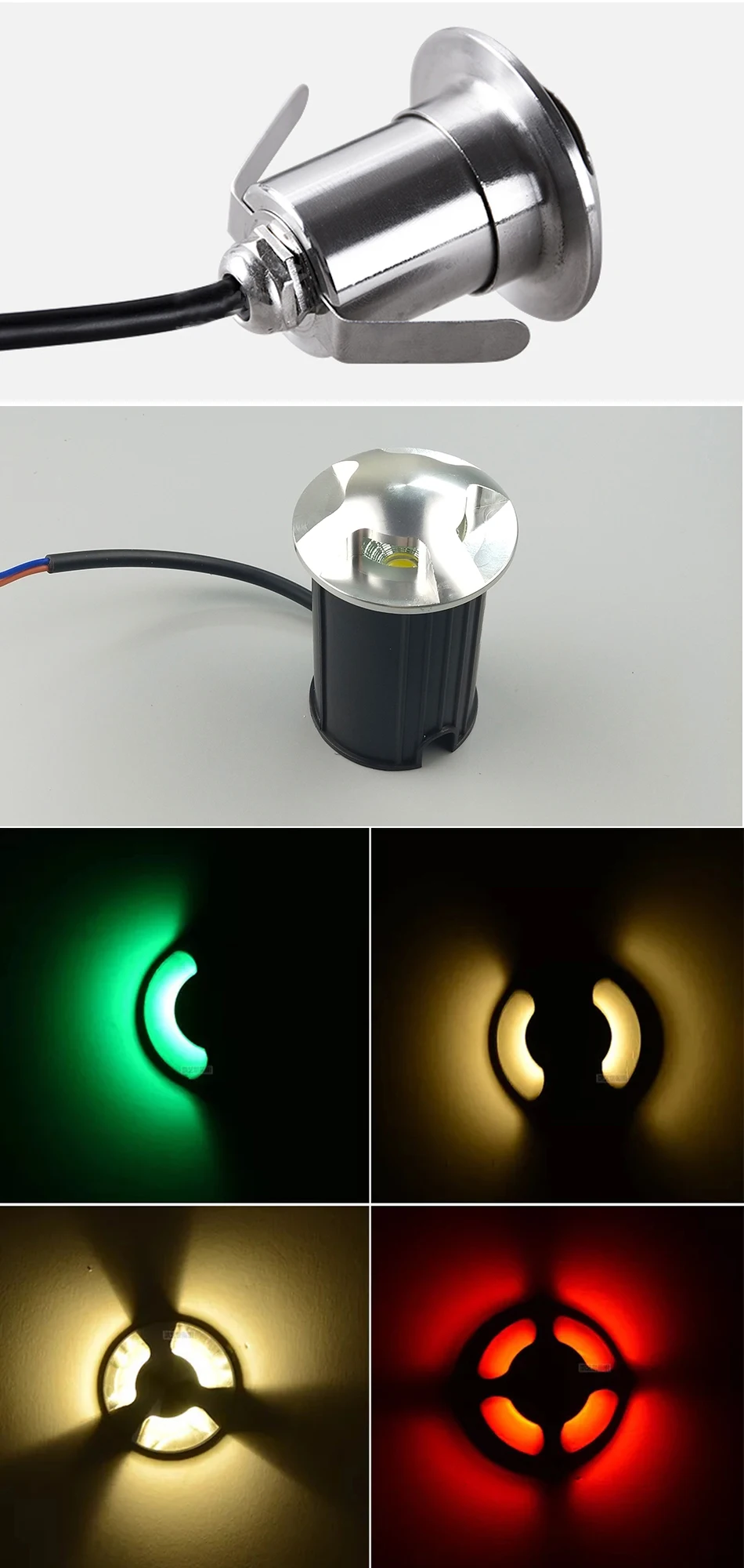 Enterrado ao ar Pacote Led Livre Recesso Deck Luz 1 - 2 4 Vista Lateral Lâmpada Subterrânea Calçada Iluminação Ip68 Ac85-265v Dc12v 10 3 w 5 4 Lâmpadas subterrâneas