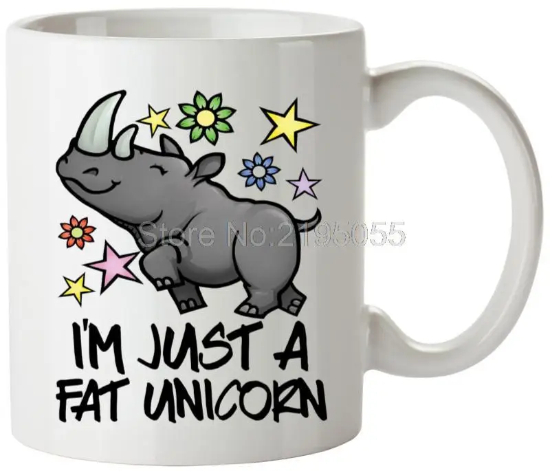 I'm just a Fat Unicorn Funny Coffee Mug cute mugsin Mugs from Home