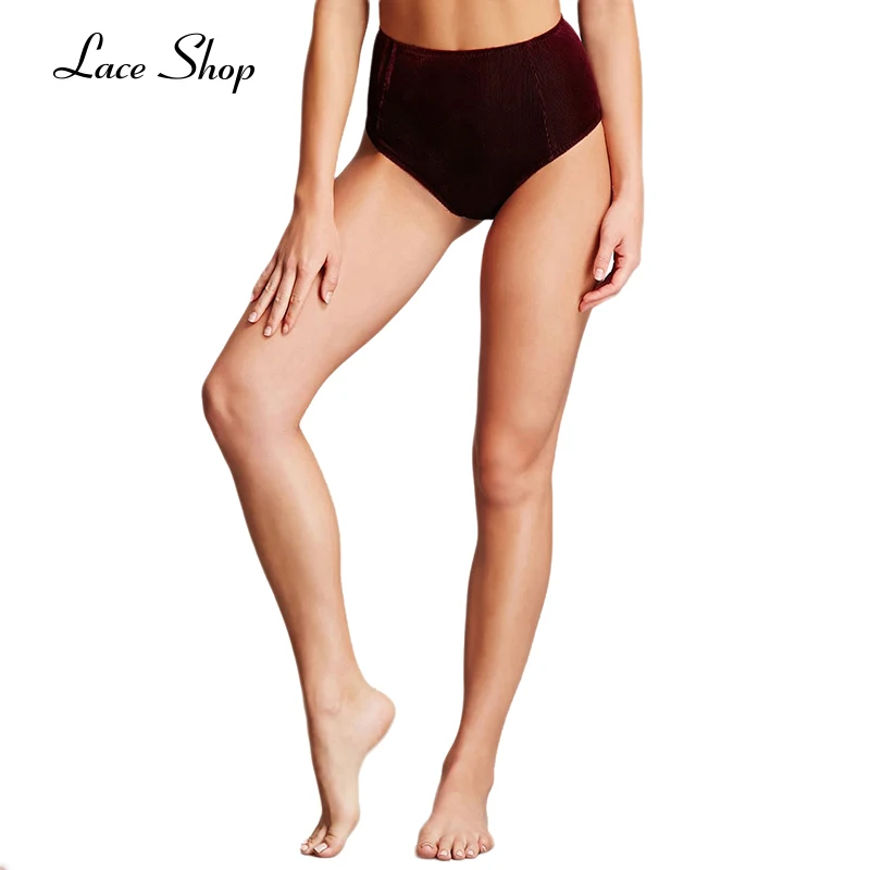 Laceshop модные Однотонная повседневная обувь бордовый Трусики для женщин Для