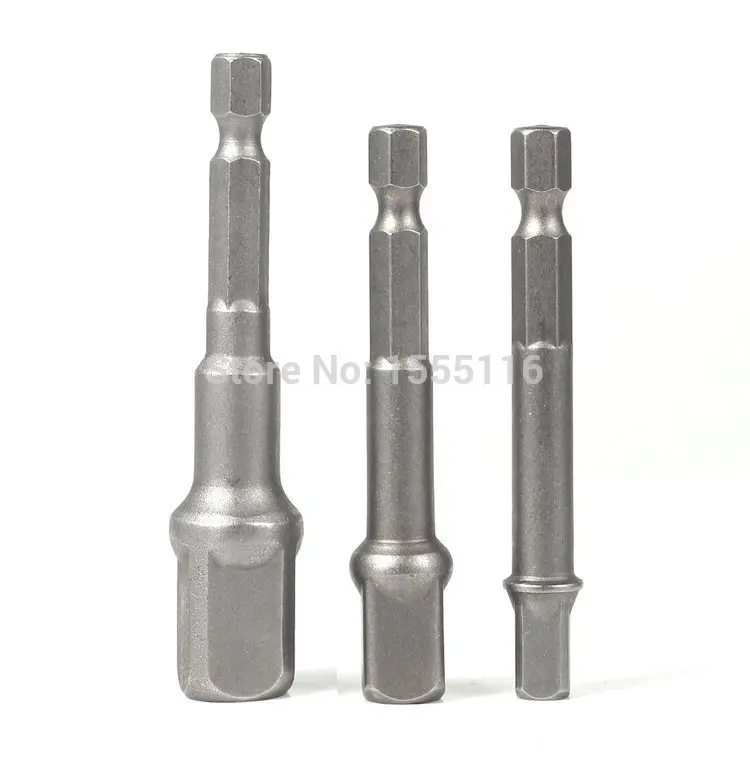 Hexagon Square Handle 3 Sizes Socket Adapter Set 1/4 3/8 1/2 Impact Hex Driver Drill BIts | Обустройство дома
