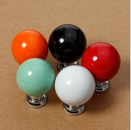 

1 Pcs Modern garden style ceramic handle round beautiful