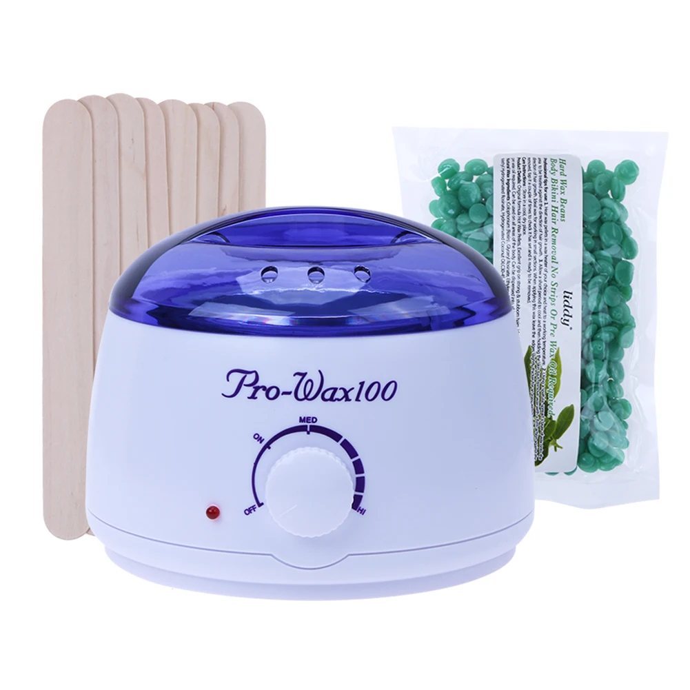 

Temperature Adjustable Wax Heater + 12pcs wax stick + 100g free paper wax bean set Warmer Heater Professional Epilation EU 220V