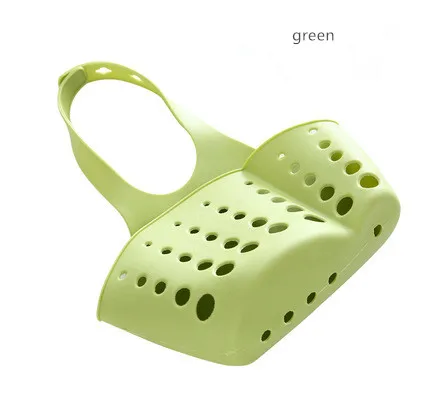 Держатель для губки, переносная домашняя кухонная подвесная сумка для хранения, корзина для ванной, инструменты, держатель для раковины, органайзер для ванной комнаты, кухонные инструменты - Цвет: green