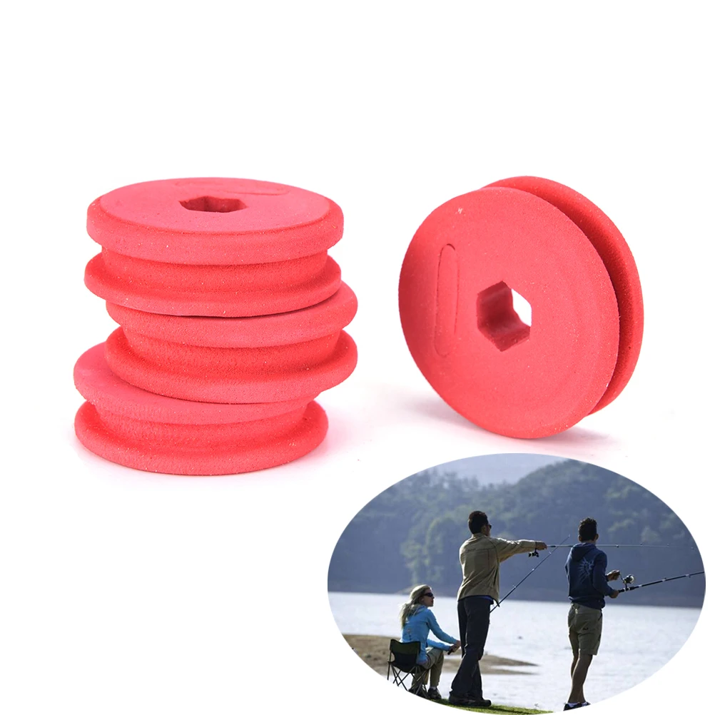 8Pcs Foam Spools Tenkara Fishing Line Winder Hook Board Bobbin Winding