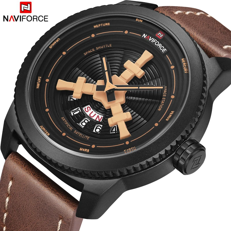 

NAVIFORCE Fashion Sport Men Watch Analog Quartz Wrist Watch Date Week Male Clock 3ATM Waterproof Popular Watches For Men