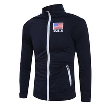 Мужская спортивная куртка Флаг США печать Дизайн Мода Досуг спортивный свитер высокое качество