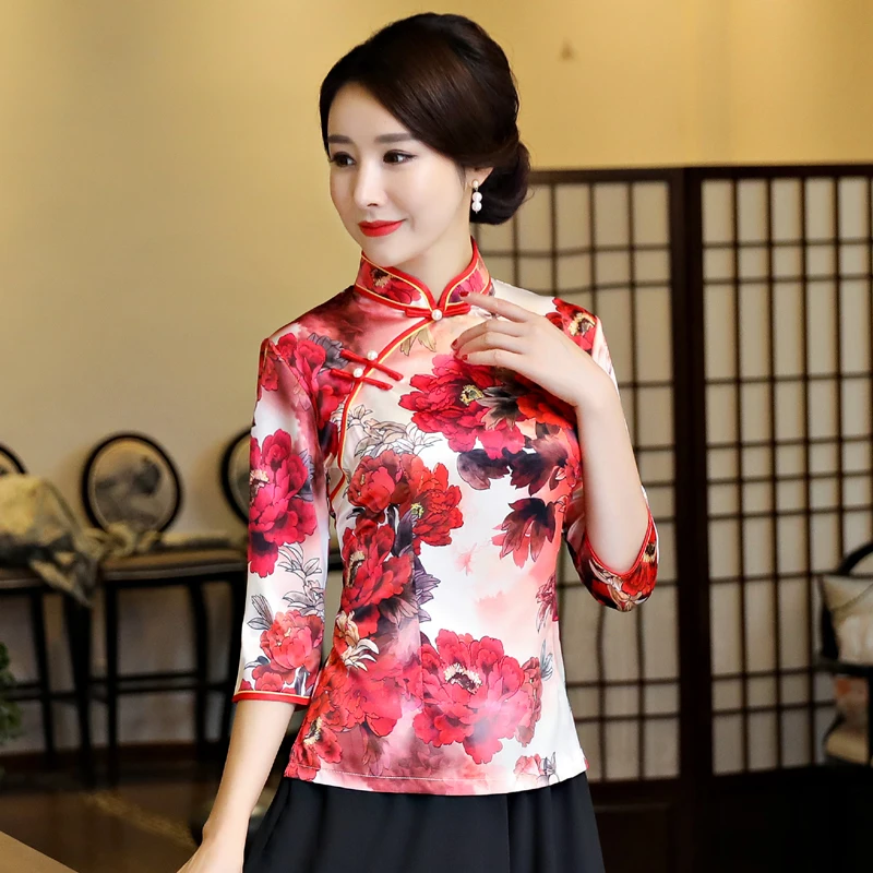 Spring Womens Shirt Tops New Traditional Chinese Style