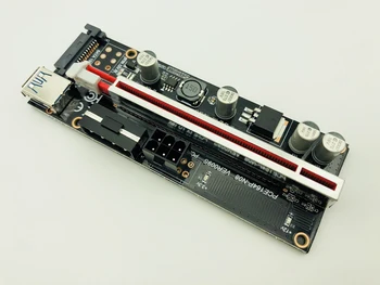 

50PCS Newest VER009S Riser USB 3.0 PCI Express Riser Card 1x to 16x Extender Adapter SATA 4pin 6pin Power Supply for BTC Mining