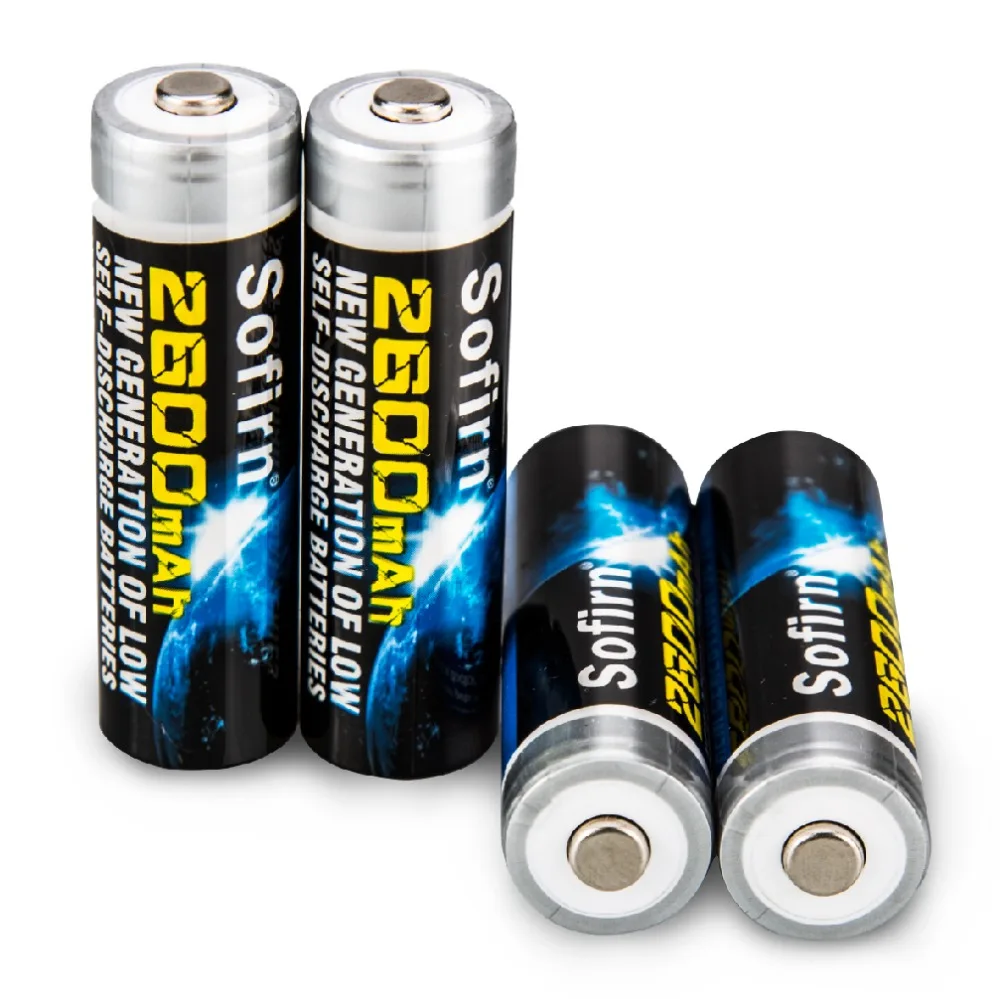 2600mAh перезаряжаемые AA NiMh батареи высокой емкости предварительно заряженные батареи с 1000 циклом 4 шт защищенные экологически чистые