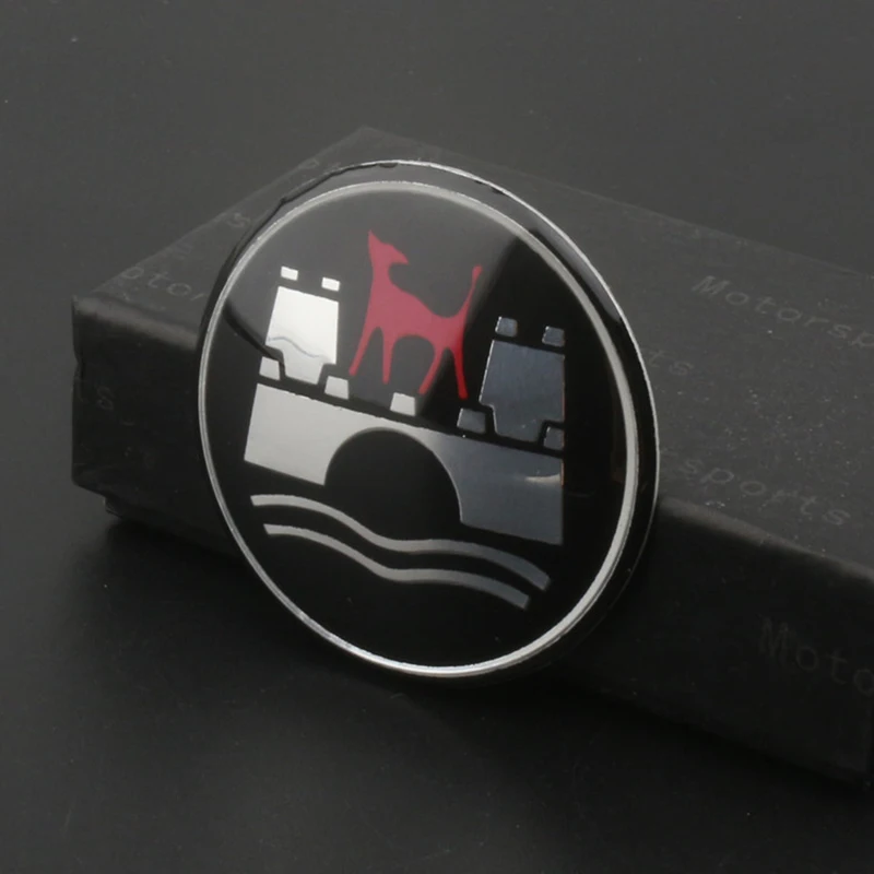 

45mm R SR Evil Rabbit Wolfsburg Refitting Logo Thin Aluminium Black Sticker Car Styling Steering Wheel Center Emblem for VW