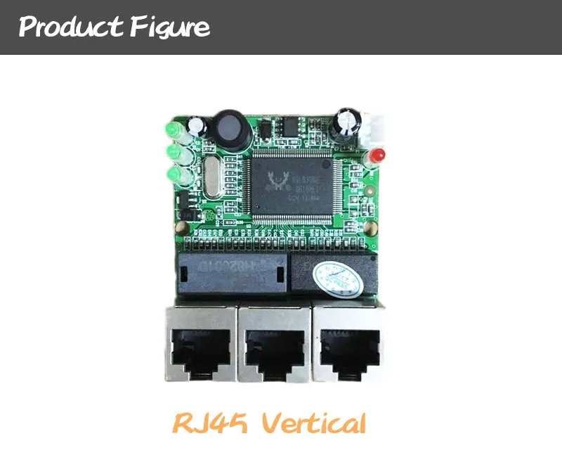 Шэньчжэнь производитель компания прямой продажи Realtek чип RTL8306E мини 10/100 Мбит/с rj45 lan концентратора 3 плата с портами Ethernet печатной платы