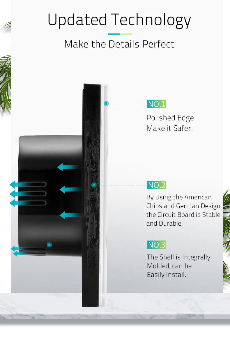 WIFI smart touch switch, Wireless Remote Control wifi Switch, Glass panel touch light Switch, Smart Sensor Wall light switch (19)