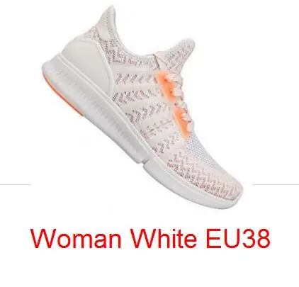 Xiaomi Mijia спортивные мужские кроссовки IP67 дышащие мужские и женские кроссовки для уличной поддержки смарт-чип(не входит в комплект - Цвет: Woman White EU38