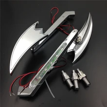 Aftermarket free shipping motorcycle parts Motorcycle LED Turn signal Crooked Arrow mirrors fit for CBR929RR CHROME