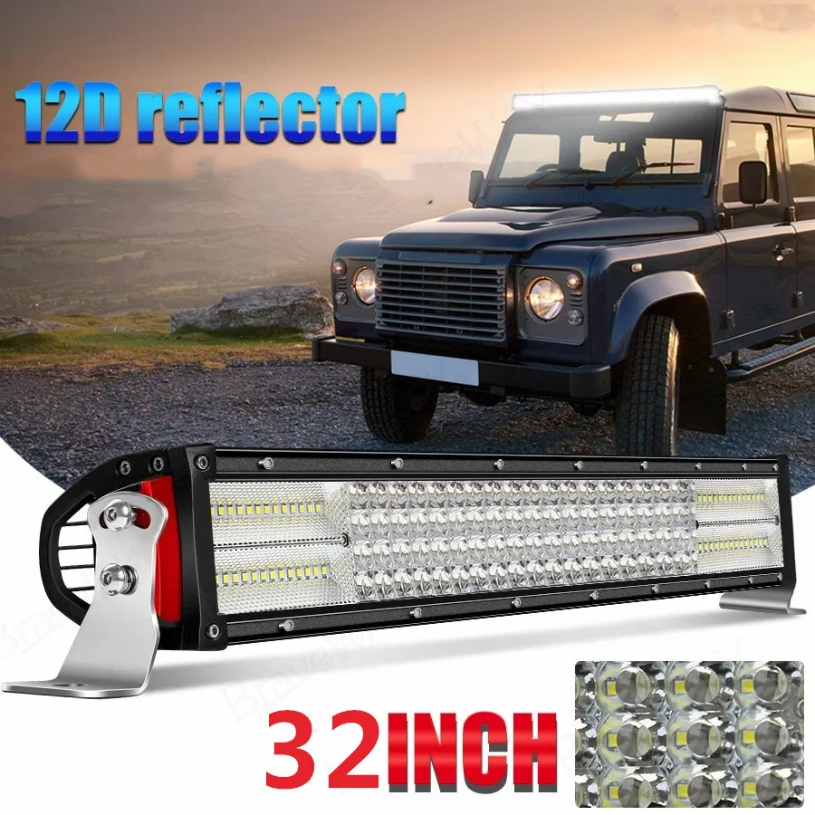 

CO LIGHT 32" 12D LED Light Bar Offroad 564W Spot Flood Combo 4-Rows Led Bar Work Light 12V 24V for Auto Trucks ATV SUV 4WD 4x4