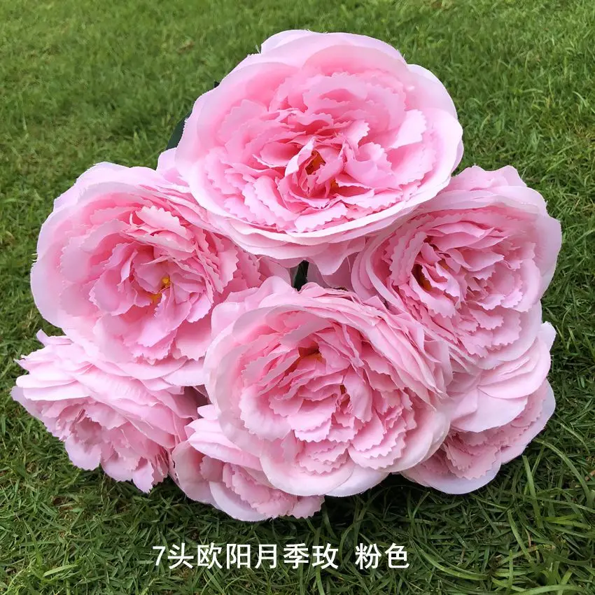 

7 Ouyang camellia rose for wedding decoration fake flowers artificial silk flowers wedding flowers flower wall