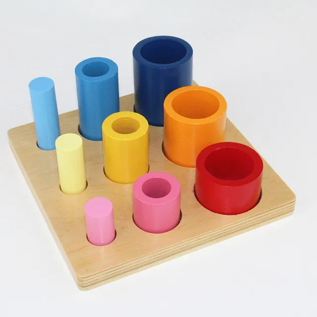 Wooden Plate with Different Size Towers