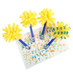 Изоляционная Губка кисти для рисования оригинальная пластиковая ручка детская краска ing граффити детские игрушки для рисования желтая