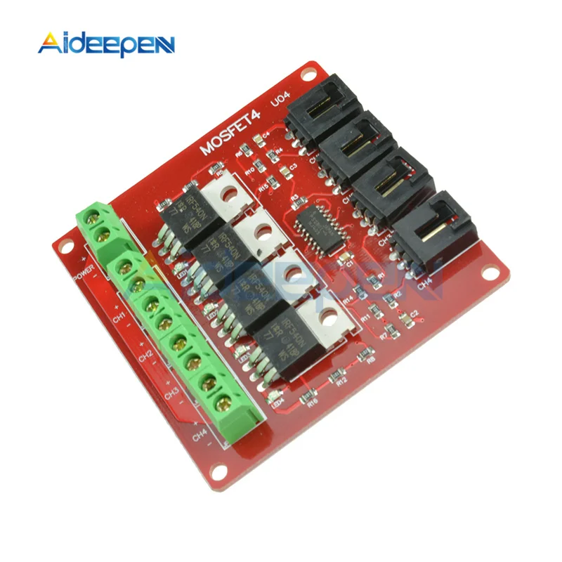 4 канальный четыре канала способ маршрут MOSFET Кнопка IRF540 V4.0+ MOSFET модуль коммутатора для Arduino DC мотор привода диммер релейных платов