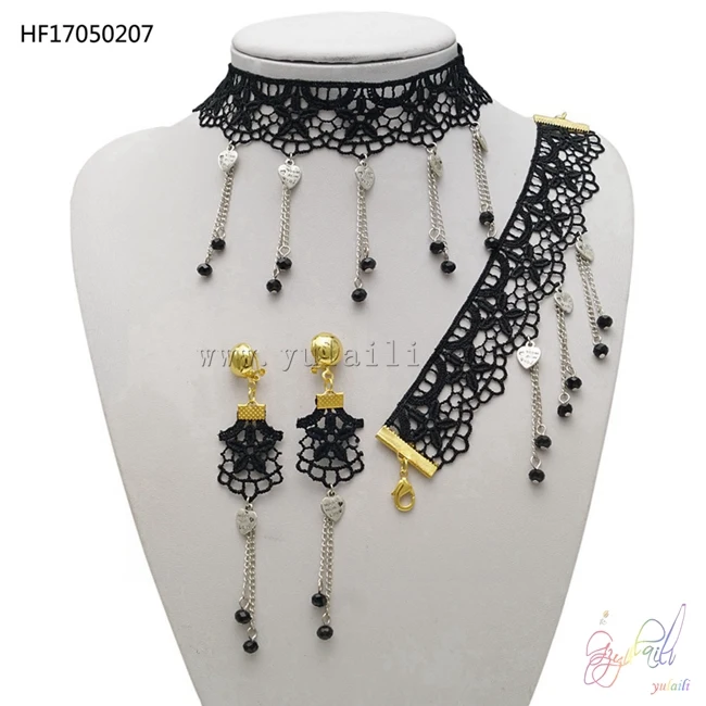 

Yulaili hollow series black taste small warm-heart design full of bohemia feelings for elegant ladies two jewelry sets