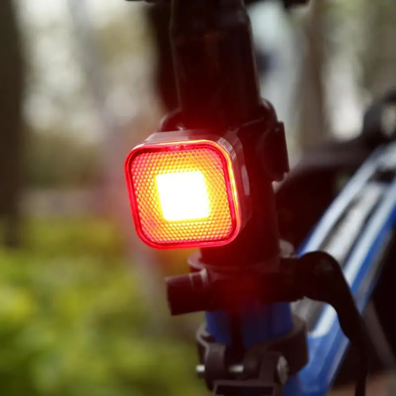 Clearance Bike Light Back Bicycle Flashlight Brake Warning USB Rechargeable Cycling MTB Road For Bike Accessories Tail Rear Light Lamp 5