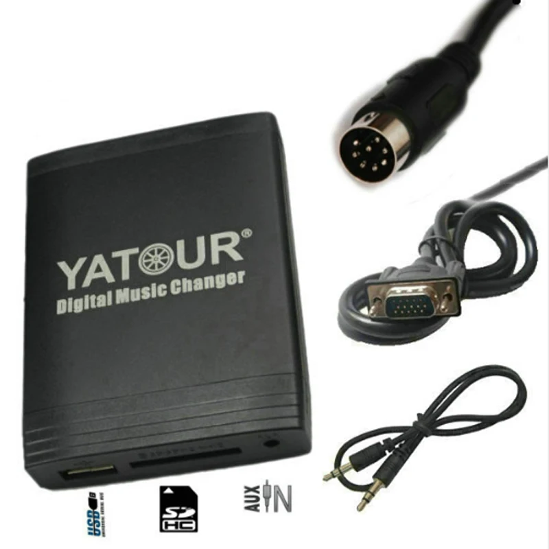 

Yatour USB SD AUX adapter fits Volvo HU-XXX Digital CD changer MP3 interface emulator for factory car radio/stereos Din