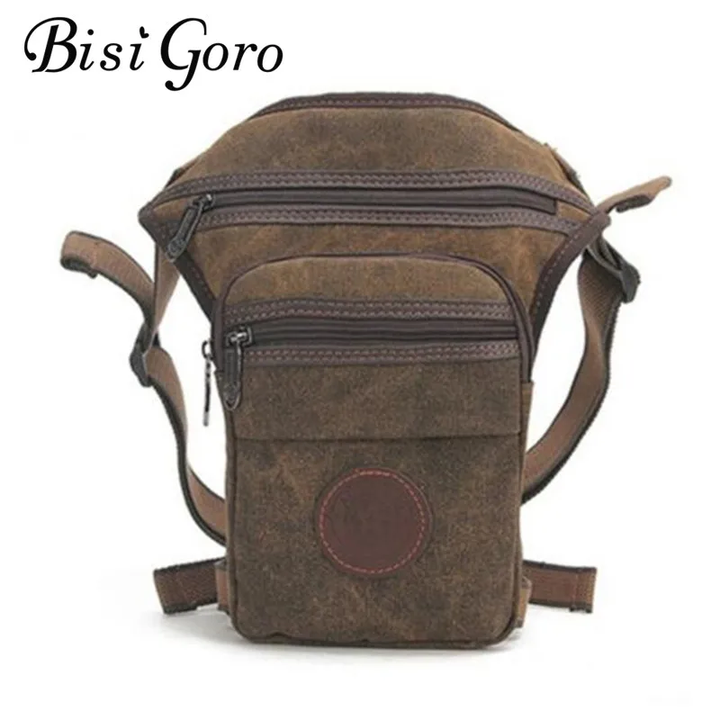 

Bisi Goro 2019 Fashion Women Waist Bag Vintage Chest Bags Super Quality Fanny Pack Canvas Waist Leg Bags Men Chain Bag For Phone