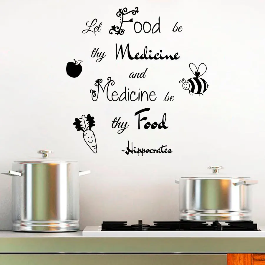 Let Food Be Thy Medicine Wall Letters Stickers Art Decals Let Food Be Thy Medicine Wall Letters