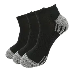 YISHENG мужские короткие носки 3 пары с Половина Tterry на ноге высокое качество быстросохнущая и дышащая для мужчин носки для девочек