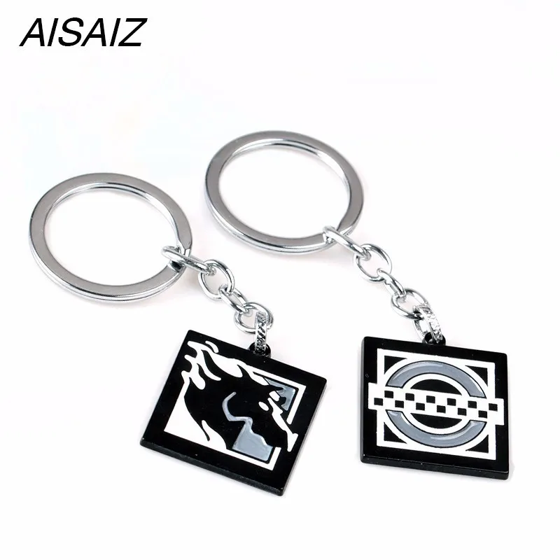 FPS Game Rainbow Clash Maverick key chain Necklace Zinc Alloy Pendant Men Women Jewelry Fans Gift Charms Accessories | Украшения и