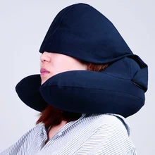 Надувная u-образная Подушка капот Путешествия U Подушка Путешествия носить голову Подушка сидение самолет подушка шеи три сокровища костюм