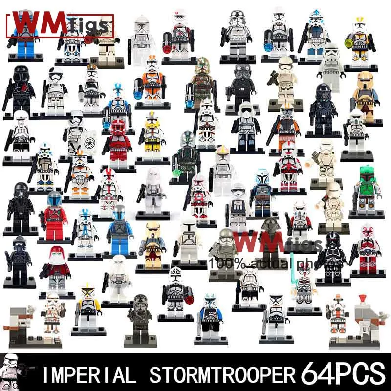 

Single Star Robot Shoretrooper Clonetrooper Pilot Imperial Commander Scout Snowtrooper Luke Skywalker Building Blocks Gifts Toys