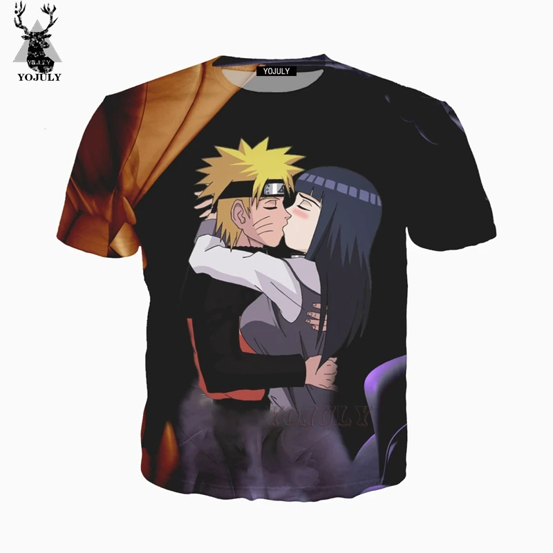 YOJULY 3D ткани с принтом Унисекс Аниме Наруто Узумаки Хьюга футболка Hinata/Спортивная