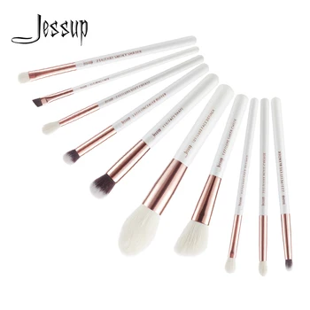 

Jessup Pearl White/Rose Gold Professional Makeup Brushes Set Make up Brush Tools kit Foundation Powder Definer Shader Liner T223