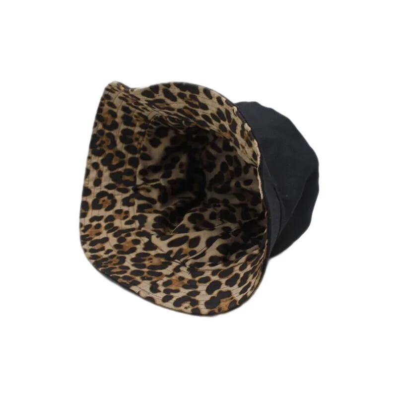 SUOGRY Новая модная женская шляпа-ведро с леопардовым принтом, уличные женские шапки для рыбака, мужские шапки шляпки