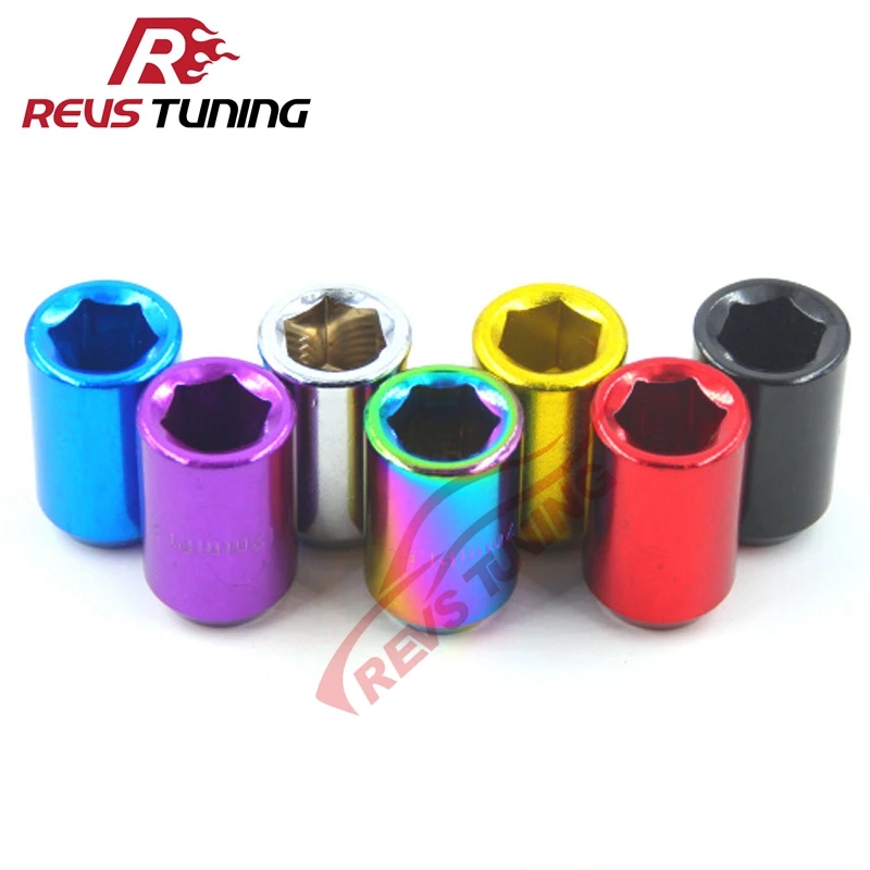 

Red 32mm M12x1.5 / M12x1.25 Steel Racing Car Wheel Lock Nuts Chrome Lug Nuts