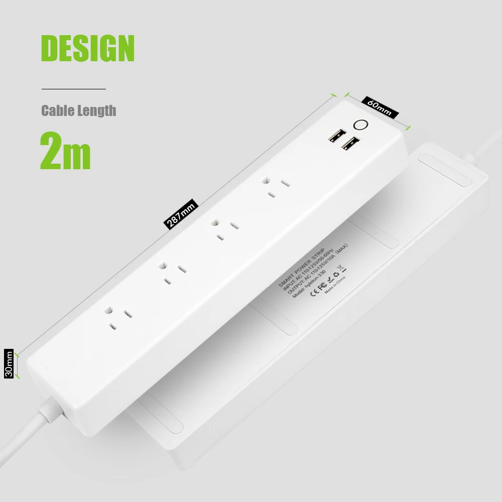 Frankever стиль Wifi USB power Strip Smart EU UK US Plug Переключатель перегрузки 4 выхода 4 порта USB зарядное устройство 15A Wifi розетка