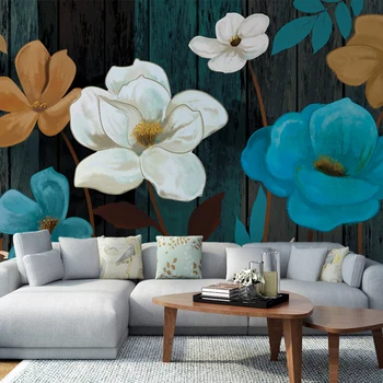 

Large Frence Style Abstract Oil Painting Flower Mural 3d Wall Murals Wallpaper for Living Room TV Sofa Background 3d Photo Mural