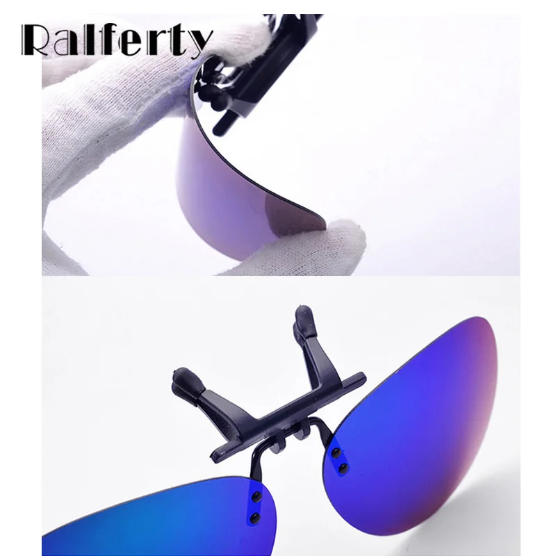 Ralferty, зеркальные поляризационные солнцезащитные очки для пилота, мужские солнцезащитные очки с линзами для ночного видения, солнцезащитные очки с откидывающейся застежкой, уличные очки